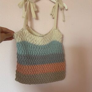 Multicolor Knit Sleeveless Top